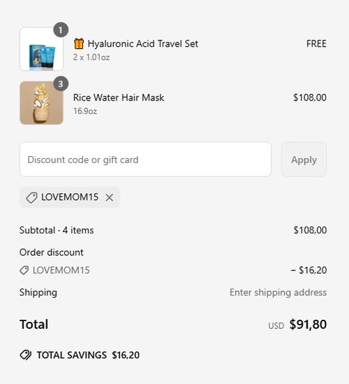 proof of working Luseta Beauty coupon codes LOVEMOM15