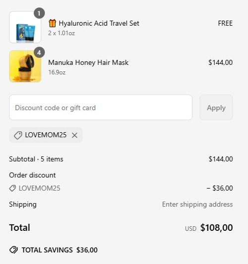 proof of working Luseta Beauty coupon codes LOVEMOM25