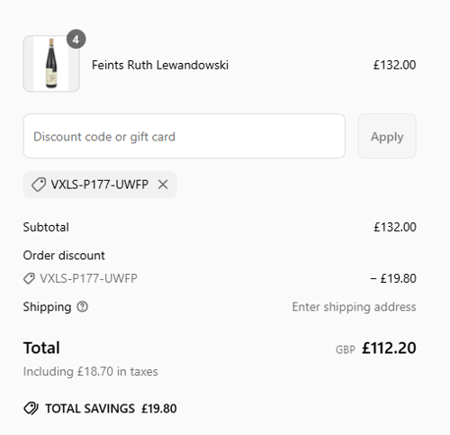 proof of working Forest Wines coupon codes VXLS-P177-UWFP