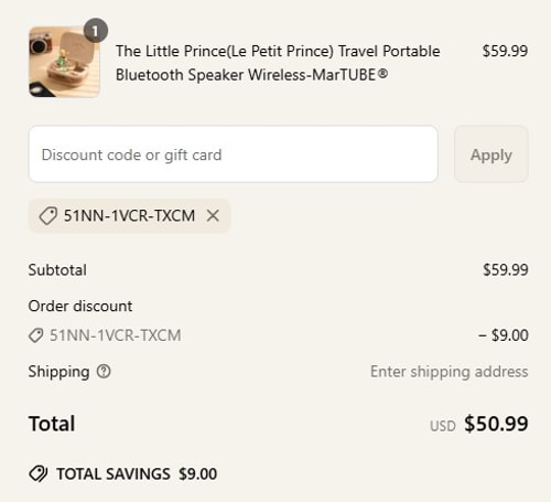 proof of working MarTUBE discount codes 51NN-1VCR-TXCM