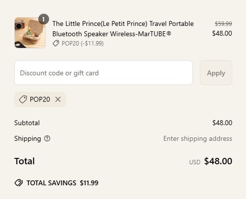 proof of working MarTUBE discount codes POP20