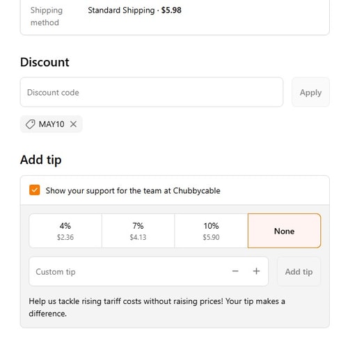 proof of working ChubbyCable discount codes MAY10