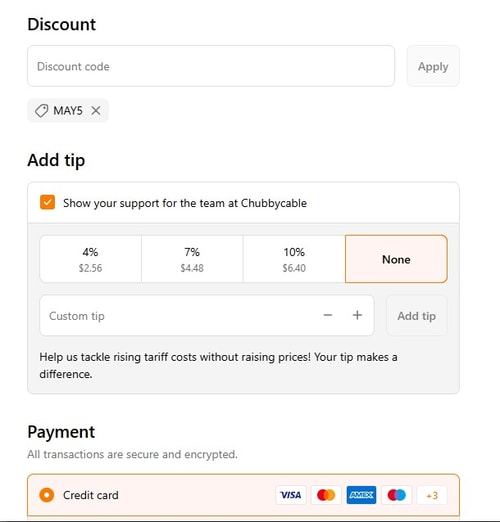 proof of working ChubbyCable discount codes MAY5