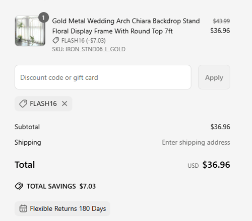 proof of working eFavormart discount codes FLASH16