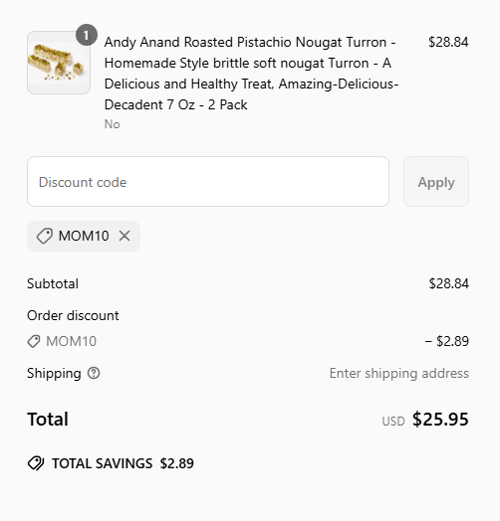 proof of working Andy Anand coupon codes MOM10