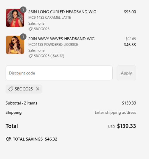 proof of working Kim Kimble Hair coupon codes 5BOGO25