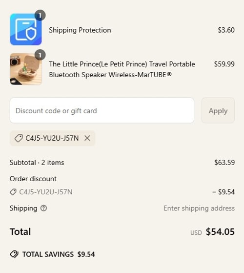proof of working MarTUBE discount codes C4J5-YU2U-J57N