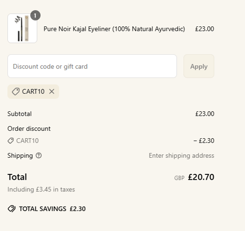 proof of working Vayu Living voucher codes CART10