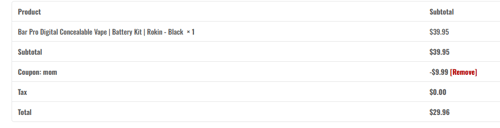 proof of working Rokin Vapes coupon codes MOM
