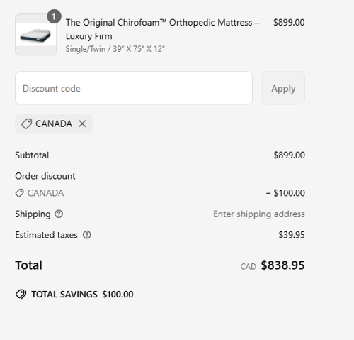 proof of working Chirofoam coupon codes CANADA