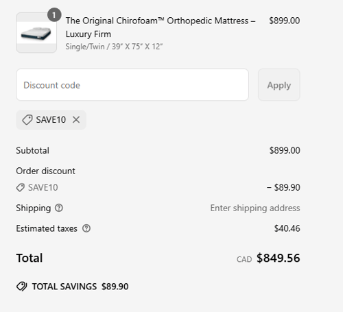 proof of working Chirofoam coupon codes SAVE10