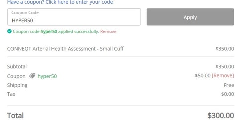 proof of working CONNEQT Health coupon codes HYPER50