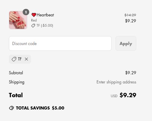proof of working VSALON discount codes TF