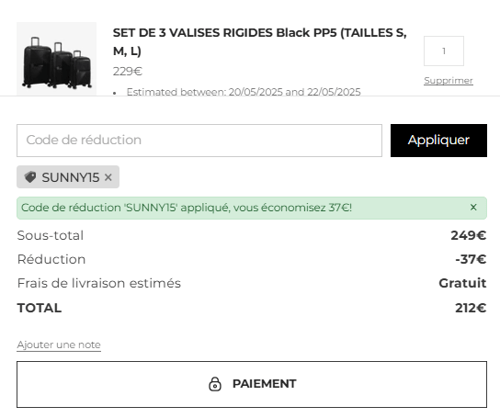 proof of working GYL Bag codes promo SUNNY15