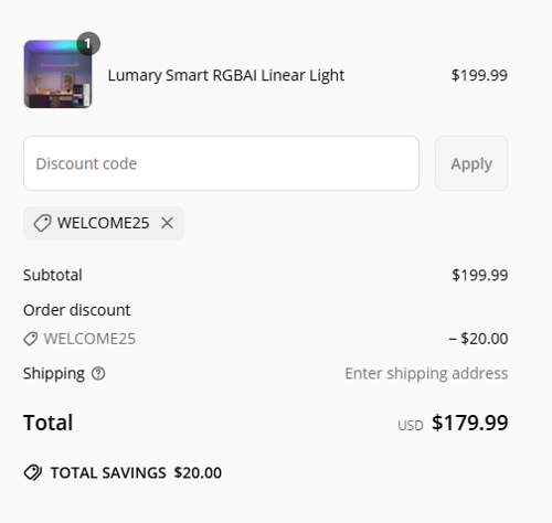 proof of working Lumary discount codes WELCOME25