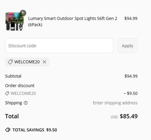 proof of working Lumary discount codes WELCOME20