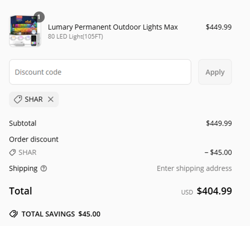 proof of working Lumary discount codes SHAR