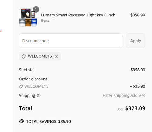 proof of working Lumary discount codes WELCOME15