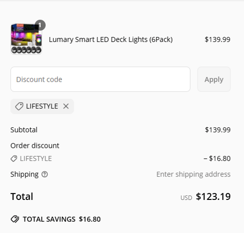 proof of working Lumary discount codes LIFESTYLE