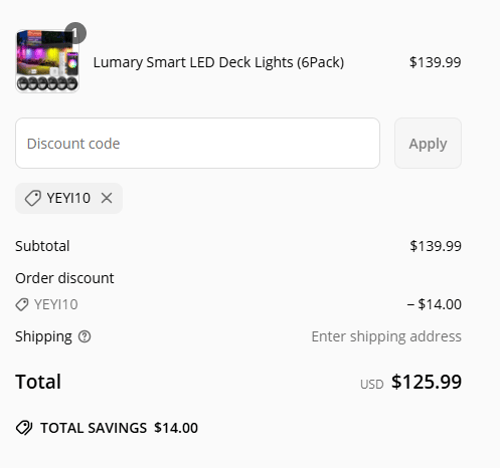 proof of working Lumary discount codes YEYI10