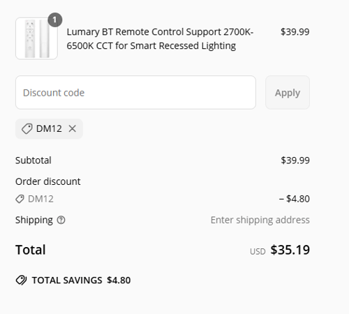 proof of working Lumary discount codes DM12