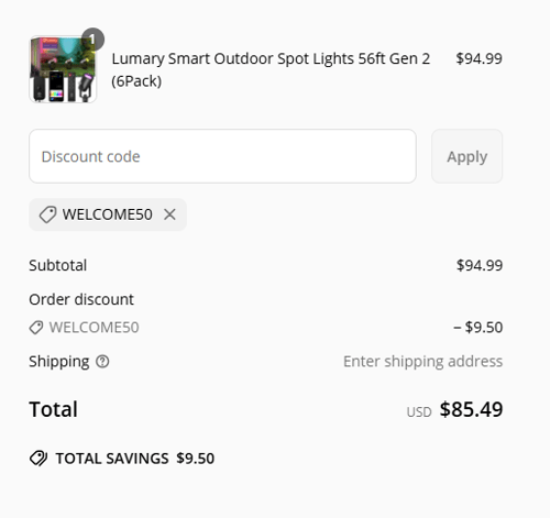 proof of working Lumary discount codes WELCOME50