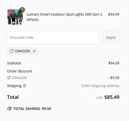 proof of working Lumary discount codes DRAGON