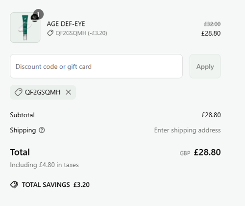 proof of working Shakeup Cosmetics discount codes QF2GSQMH