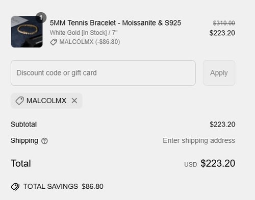 proof of working IceClique Jewelry discount codes MALCOLMX