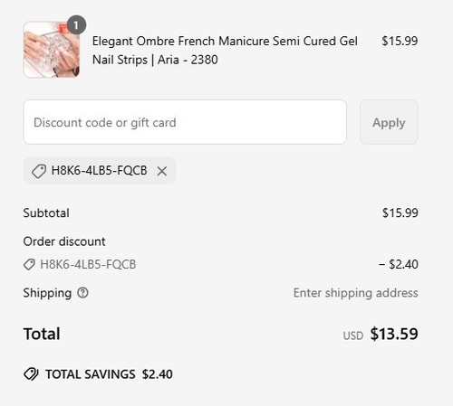 proof of working Danni & Toni coupon codes H8K6-4LB5-FQCB
