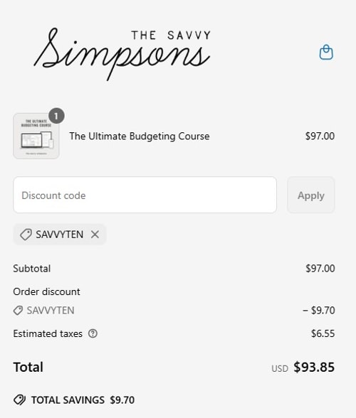 proof of working The Savvy Simpsons coupon code SAVV✱✱✱✱