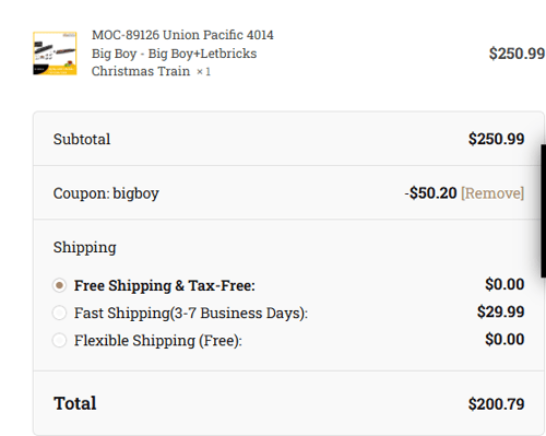 proof of working Letbricks coupon codes bigboy