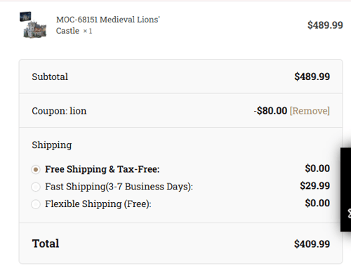 proof of working Letbricks coupon codes Lion