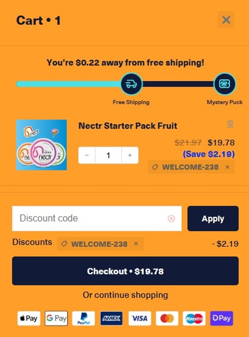 proof of working Nectr.Energy discount codes WELCOME-238