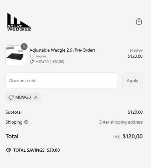 proof of working SquatWedgiez discount codes MDW20