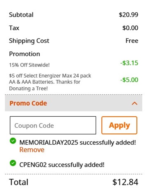 proof of working Batteries Plus coupon codes MEMORIALDAY2025