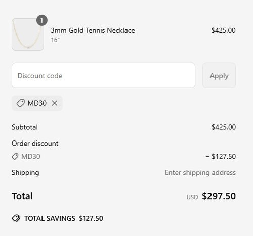proof of working Corace Collection promo codes MD30