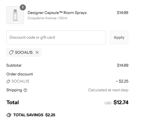 proof of working L&egrave;lior coupon codes SOCIAL15