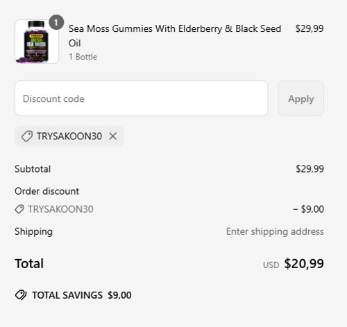 proof of working Sakoon Nutrition discount codes TRYSAK✱✱✱✱✱