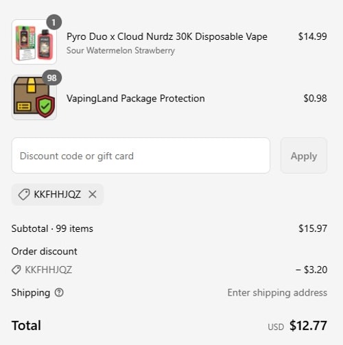 proof of working Vapingland coupon codes KKFHHJQZ