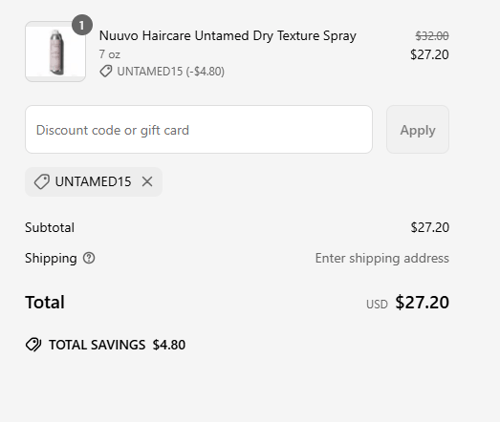 proof of working Nuuvo Haircare coupon codes UNTAMED15