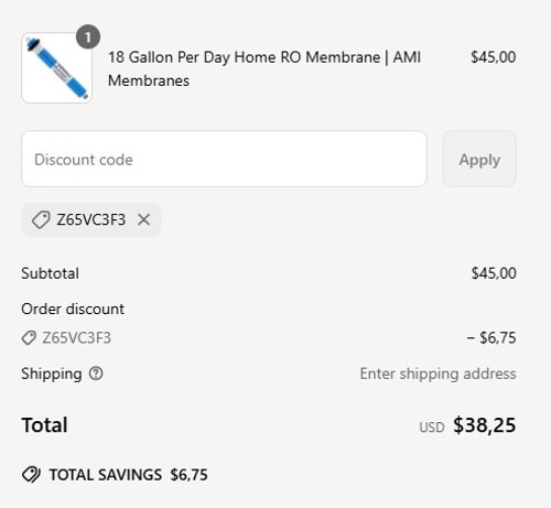 proof of working WaterAnywhere discount codes Z65VC3F3