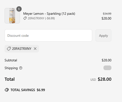 proof of working FAST:RX coupon codes 20FASTRXNY