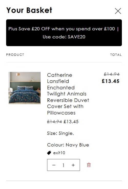 proof of working That Home Shop discount codes EXIT10