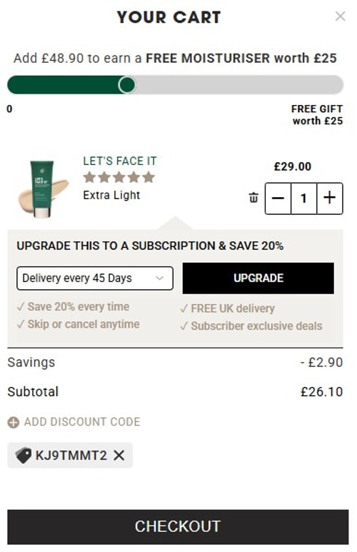 proof of working Shakeup Cosmetics discount codes KJ9TMMT2