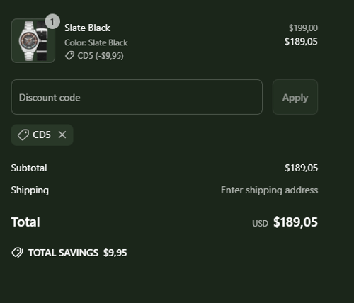 proof of working Cadola discount codes CD5