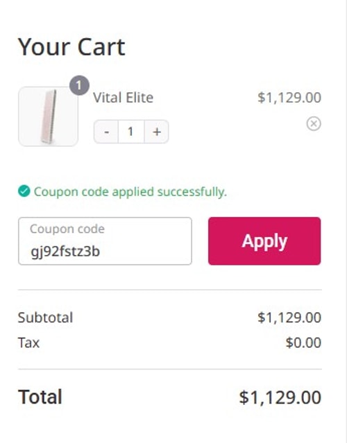 proof of working Vital Red Light discount codes gj92fstz3b