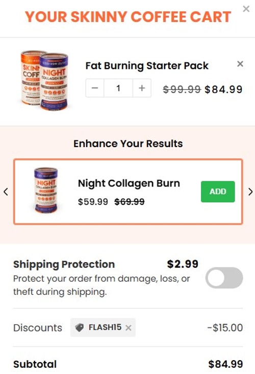 proof of working Skinny Coffee SuperBoost discount codes FLASH15