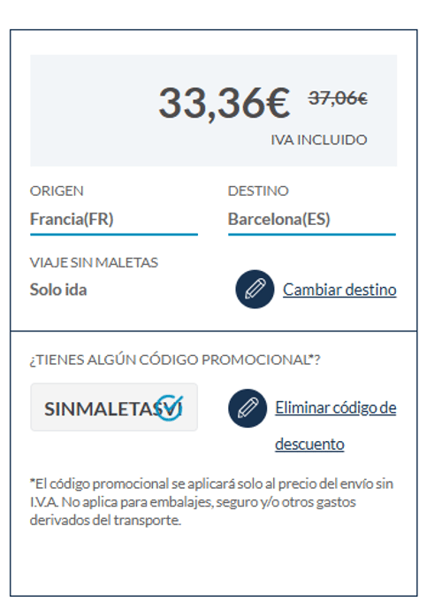 proof of working Sinmaletas c&oacute;digos descuento SINMALETASVIP