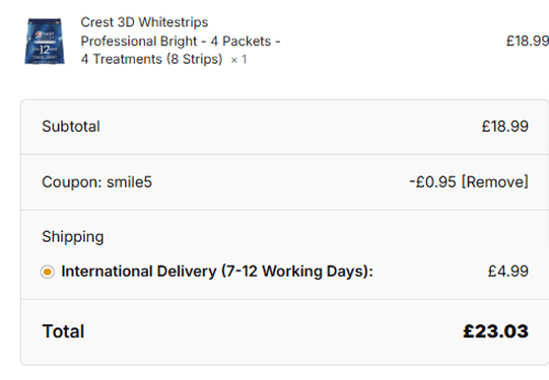 proof of working Direct Teeth Whitening discount codes SMILE5